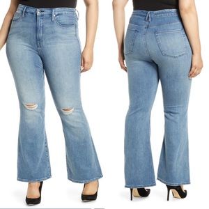 Good American Women Jeans Blue 501 Flare nwt 16